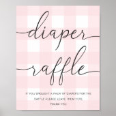 Roze Poster van Gingham Diaper Raffle (Voorkant)