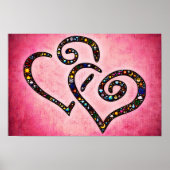 Roze Poster van het hart (Voorkant)