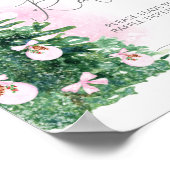 Roze poster van het luidoperverkeer in de winter (Hoek)