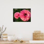 Roze Poster van Rannunculus Bulb Spring Garden Flo (Keuken)