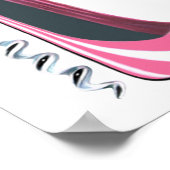 Roze Poster van Stiletto Schoen en Champagne (Hoek)