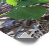 Roze Poster van wilde bloemen (Hoek)