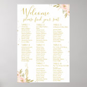 Roze Poster voor de  van Floral-Vrijgezellenfeeste (Voorkant)