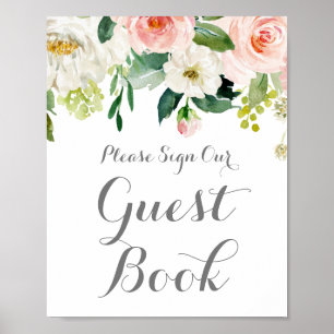 Roze Poster voor het gebarentaal van het witte voe