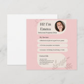 Roze Postpartum Doula Professioneel Design Feestdagenkaart (Voorkant / Achterkant)