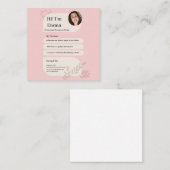 Roze Postpartum Doula Professioneel Design Informatiekaartje (Voorkant / Achterkant)