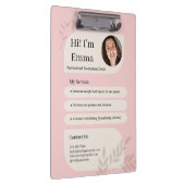 Roze Postpartum Doula Professioneel Design Klembord (Rechts)