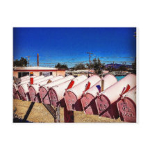 Roze postvakken Briefkaart