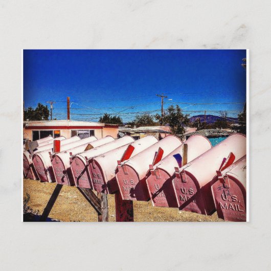 Roze postvakken Briefkaart (Voorkant)