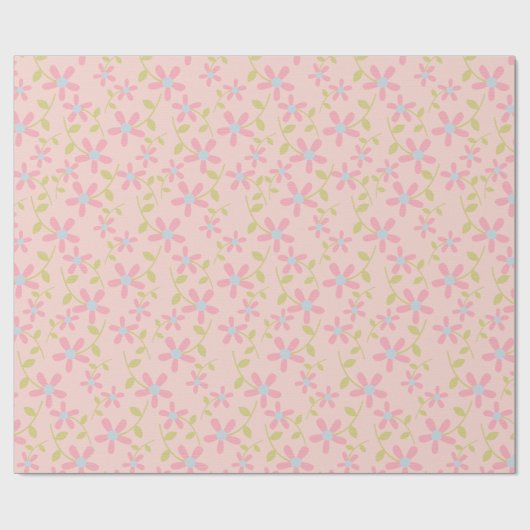 Roze posy Patroon Cadeaupapier (Vlak)