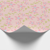 Roze posy Patroon Cadeaupapier (Hoek)