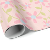 Roze posy Patroon Cadeaupapier (Rol Hoek)