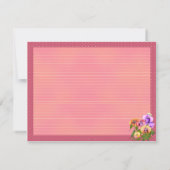 Roze posy Recipe-kaarten Kaart (Achterkant)