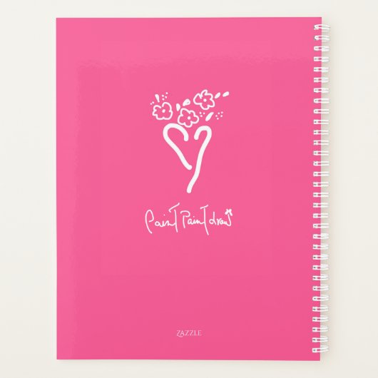 Roze posy Vase Planner (Achterkant)