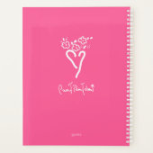 Roze posy Vase Planner (Achterkant)