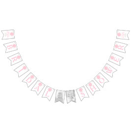 Roze posy vrijgezellenfeest foto bunting vlaggen vlaggetjes