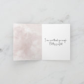 Roze Posy Waterverf Hartelijk dank Kaart (Binnen)