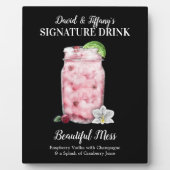 Roze pot drink • PERSONALISEER deze Signature-dran Fotoplaat (Voorkant)