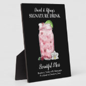 Roze pot drink • PERSONALISEER deze Signature-dran Fotoplaat (Zijkant)