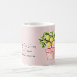 Roze Pot Gele Citroen Plant Koffiemok