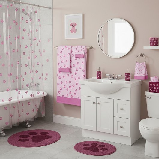 Roze poten bad handdoek