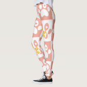 Roze poten en harten met Corgis Leggings (Links)