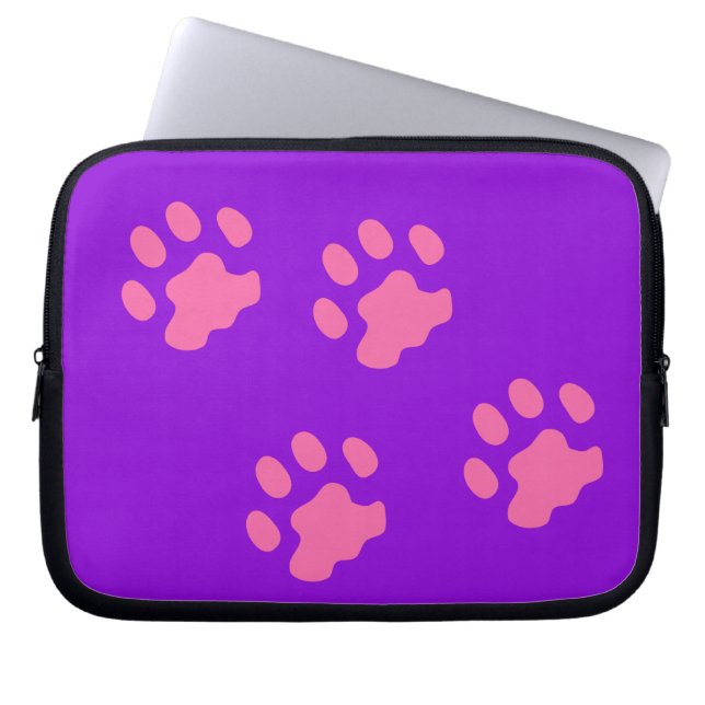 Roze poten hoes voor neopreen laptop 10 inch (Voorkant)