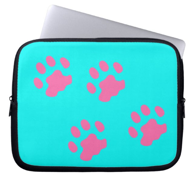 Roze poten hoes voor neopreen laptop 10 inch (Voorkant)