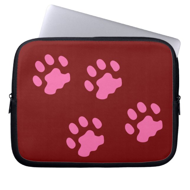 Roze poten hoes voor neopreen laptop 10 inch (Voorkant)