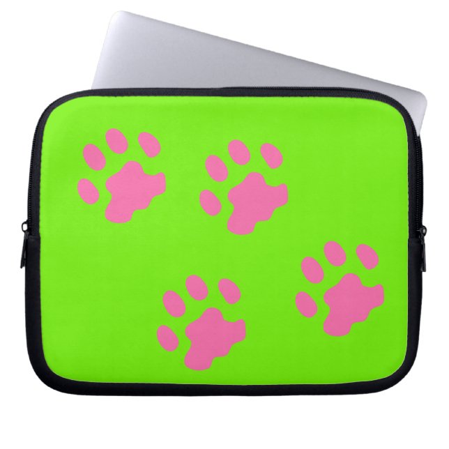 Roze poten hoes voor neopreen laptop 10 inch (Voorkant)