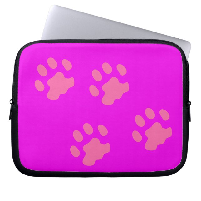 Roze poten hoes voor neopreen laptop 10 inch (Voorkant)