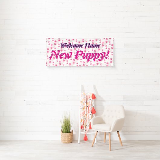 Roze poten - Welkomststartpagina met puppy banner (Insitu)