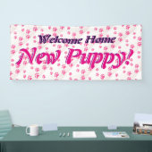Roze poten - Welkomststartpagina met puppy banner (Beurs)