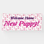 Roze poten - Welkomststartpagina met puppy banner (Horizontaal)