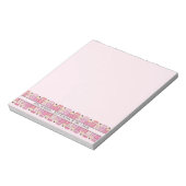 Roze Potloden Custom Text Teacher Roze Notitieblok (Linkerzijde)