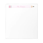 Roze potlood leraar, aangepaste leraar notitieblok (Voorkant)