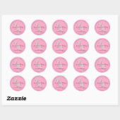 Roze Powder Polka Dots Pastry Cake Bakery Chef Ronde Sticker (Vel)