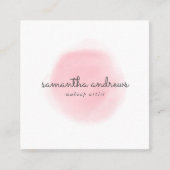 Roze powder Puff Professional Makeup Artist Vierkante Visitekaartje (Voorkant)