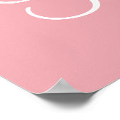 Roze Powder Room Wall Art Poster Afdrukken (Hoek)