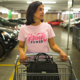 Roze Power Borstkanker Bewustzijn Hart T-shirt