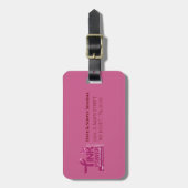 Roze Power-Breast Cancer Awareness Design Bagagelabel (Voorkant verticaal)