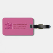 Roze Power-Breast Cancer Awareness Design Bagagelabel (Achterkant horizontaal)