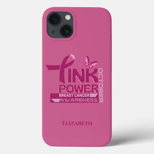 Roze Power-Breast Cancer Awareness Design Case-Mate iPhone Case (Achterkant)