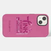 Roze Power-Breast Cancer Awareness Design iPhone Hoesje (Achterkant horizontaal)
