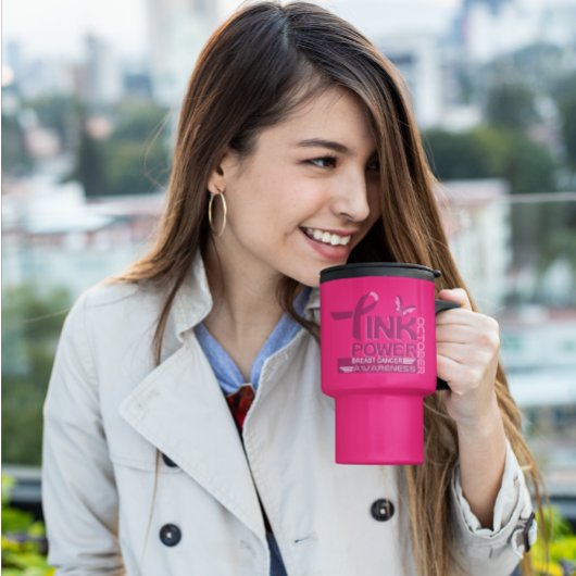 Roze Power-Breast Cancer Awareness Design Reisbeker