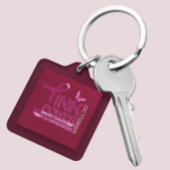 Roze Power-Breast Cancer Awareness Design Sleutelhanger