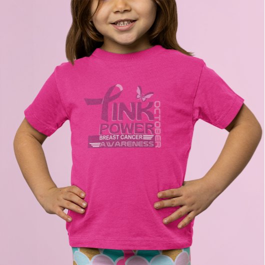Roze Power-Breast Cancer Awareness Design T-shirt