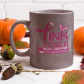 Roze Power-Breast Cancer Awareness Design Tweekleurige Koffiemok