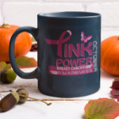 Roze Power-Breast Cancer Awareness Design Tweekleurige Koffiemok