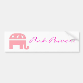 Roze Power Bumpersticker